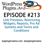 Link Previews, Restricting Widgets, Reposts, Pro Ad Systems and Terms and Conditions