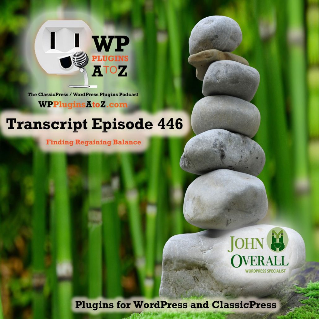 It's Episode 446 and I've got plugins for Sliding, Reporting on Actions, Alerts and ClassicPress Options. It's all coming up on WordPress Plugins A-Z!