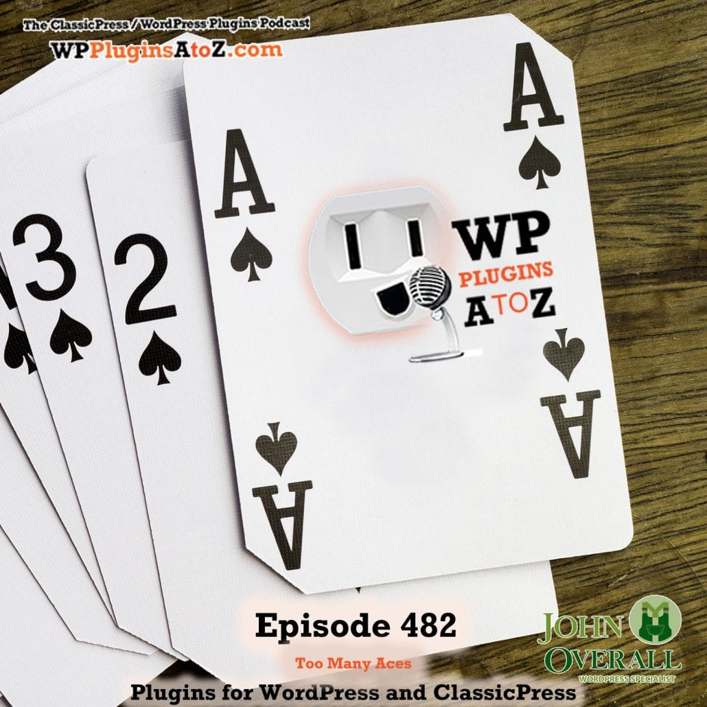It's Episode 482 with plugins for Social Sharing, Downgrading, In the Box, Security, Samhaim Decorations, and ClassicPress Options. It's all coming up on WordPress Plugins A-Z! Lightbox with PhotoSwipe, WP Hide & Security Enhancer, WP Downgrade | Specific Core Version, Simple Halloween Decoration For Your Page, ShareMe Simple Social Share Plugin, HelloWoofy.com and ClassicPress options in Episode 482.